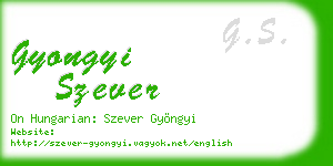 gyongyi szever business card