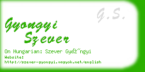 gyongyi szever business card